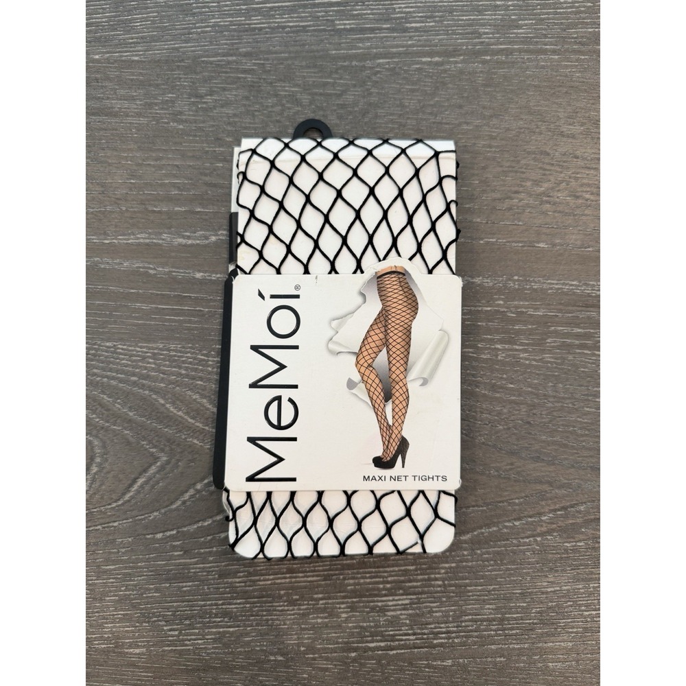MeMoi Women's Black Maxi Net Tights Size Medium New